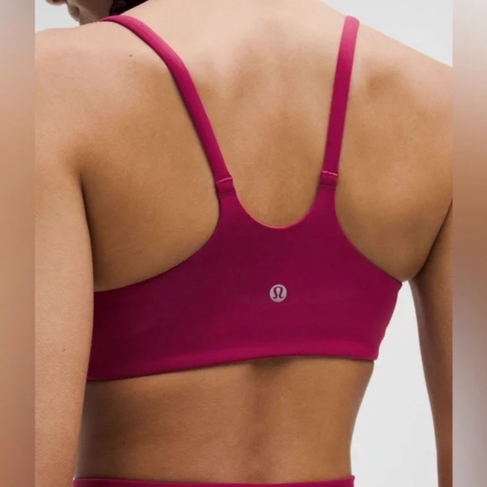 Lululemon Wunder Train Strappy Racer Bra *Light Support, C/D Cup Magenta - Picture 4 of 9